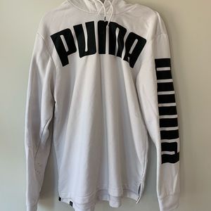 White puma hooded sweatshirt